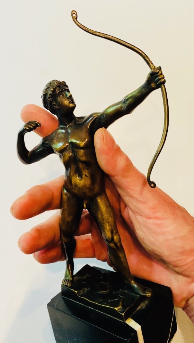 L’ARCHER, BRONZE 1900 PAR LUDWIG GRAEFNER-photo-1