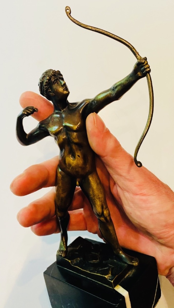 L’ARCHER, BRONZE 1900 PAR LUDWIG GRAEFNER