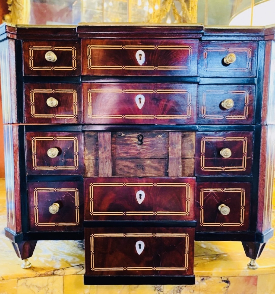 Large Louis XVI Master's Chest - Louis XVI Period Secret Box-photo-4