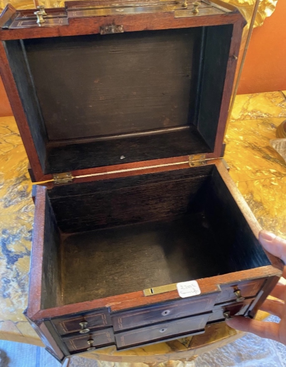 Large Louis XVI Master's Chest - Louis XVI Period Secret Box-photo-8
