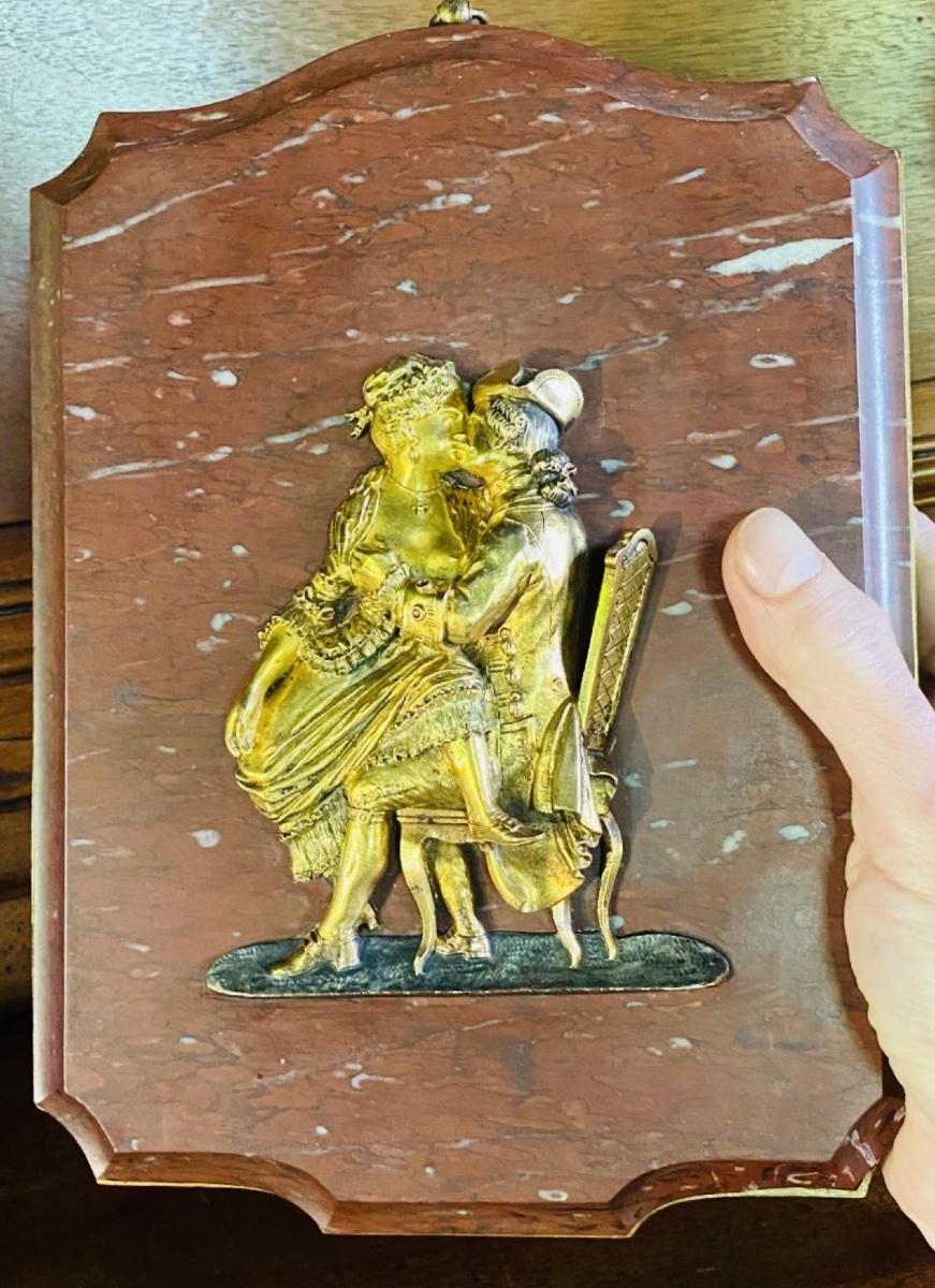 19th Century Libertin Table In Marble And Bronze With Double Patinefin-photo-4
