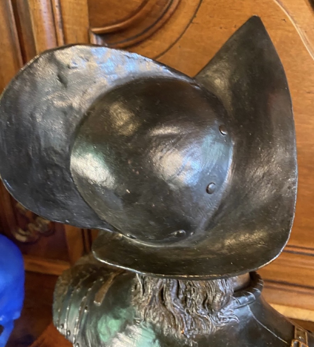 Large Bust Of A Warrior In Cuirass Signed Goldsheider-photo-5