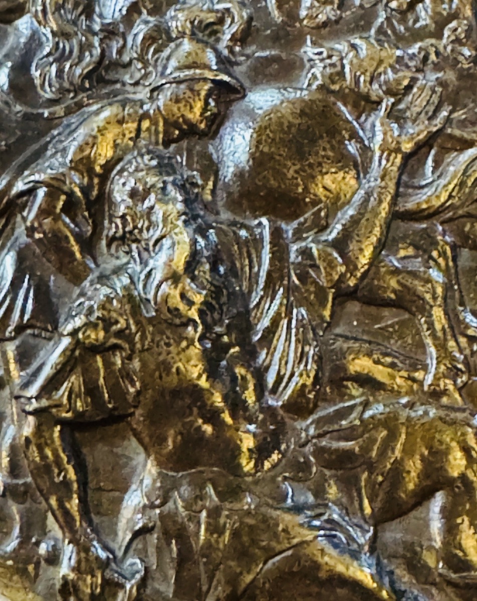LA CONVERSION DE SAINT PAUL, GRANDE PLAQUE EN BRONZE DU XVII EME SIÈCLE EN FORT RELIEF-photo-5