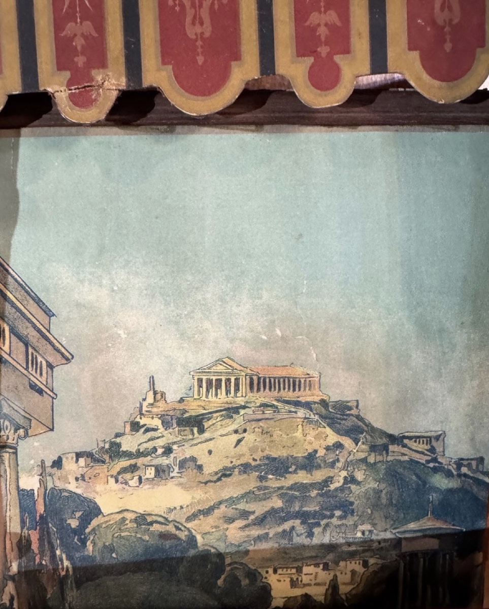 THÉÂTRE DE GUIGNOL EN BOIS PEINT ET DORÉ – DÉCOR NÉOCLASSIQUE – FIN XIXE / DÉBUT XXE SIÈCLE-photo-3