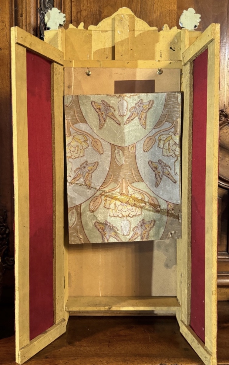 THÉÂTRE DE GUIGNOL EN BOIS PEINT ET DORÉ – DÉCOR NÉOCLASSIQUE – FIN XIXE / DÉBUT XXE SIÈCLE-photo-2