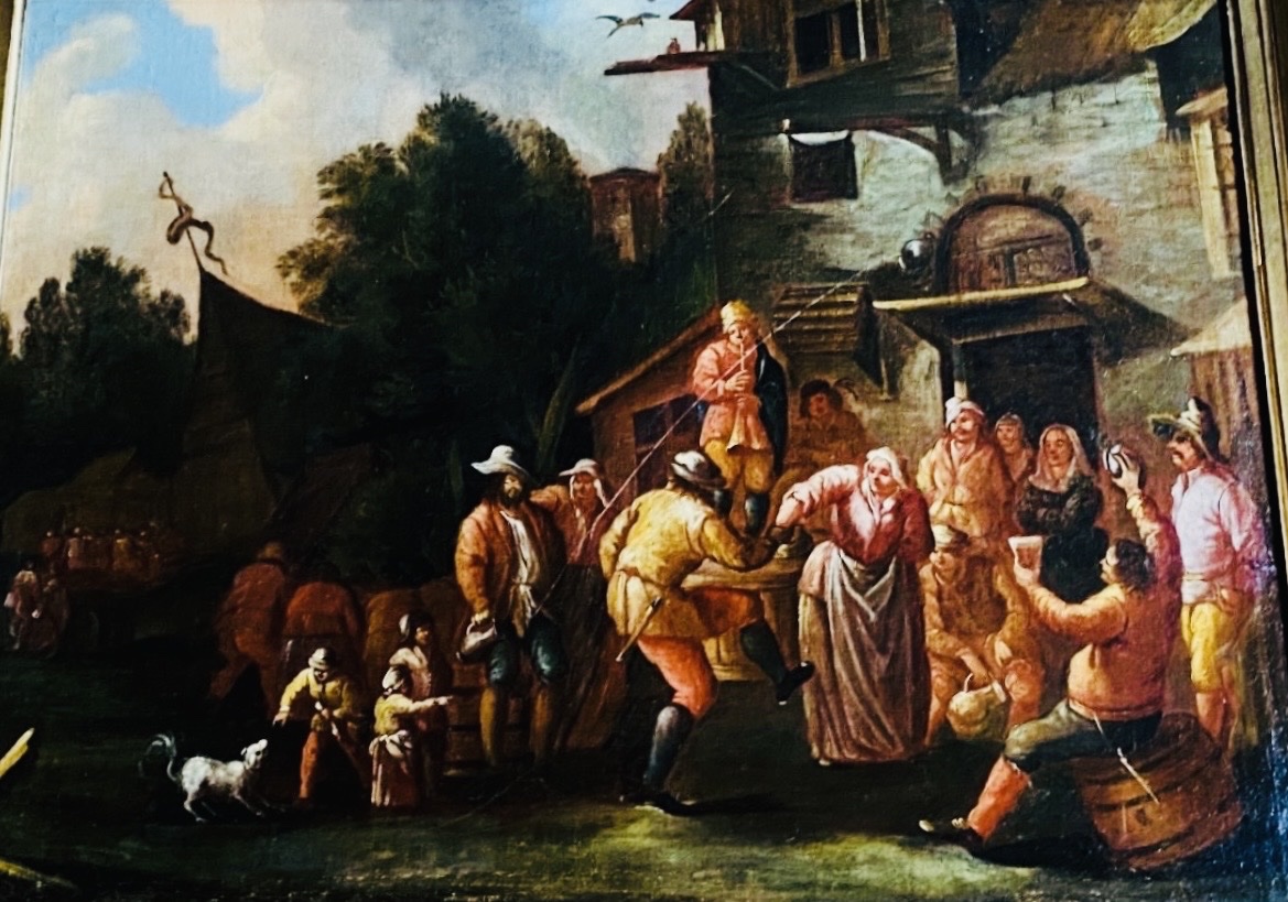 Fête Villageoise, Oil On Canvas, 18th Century-photo-6