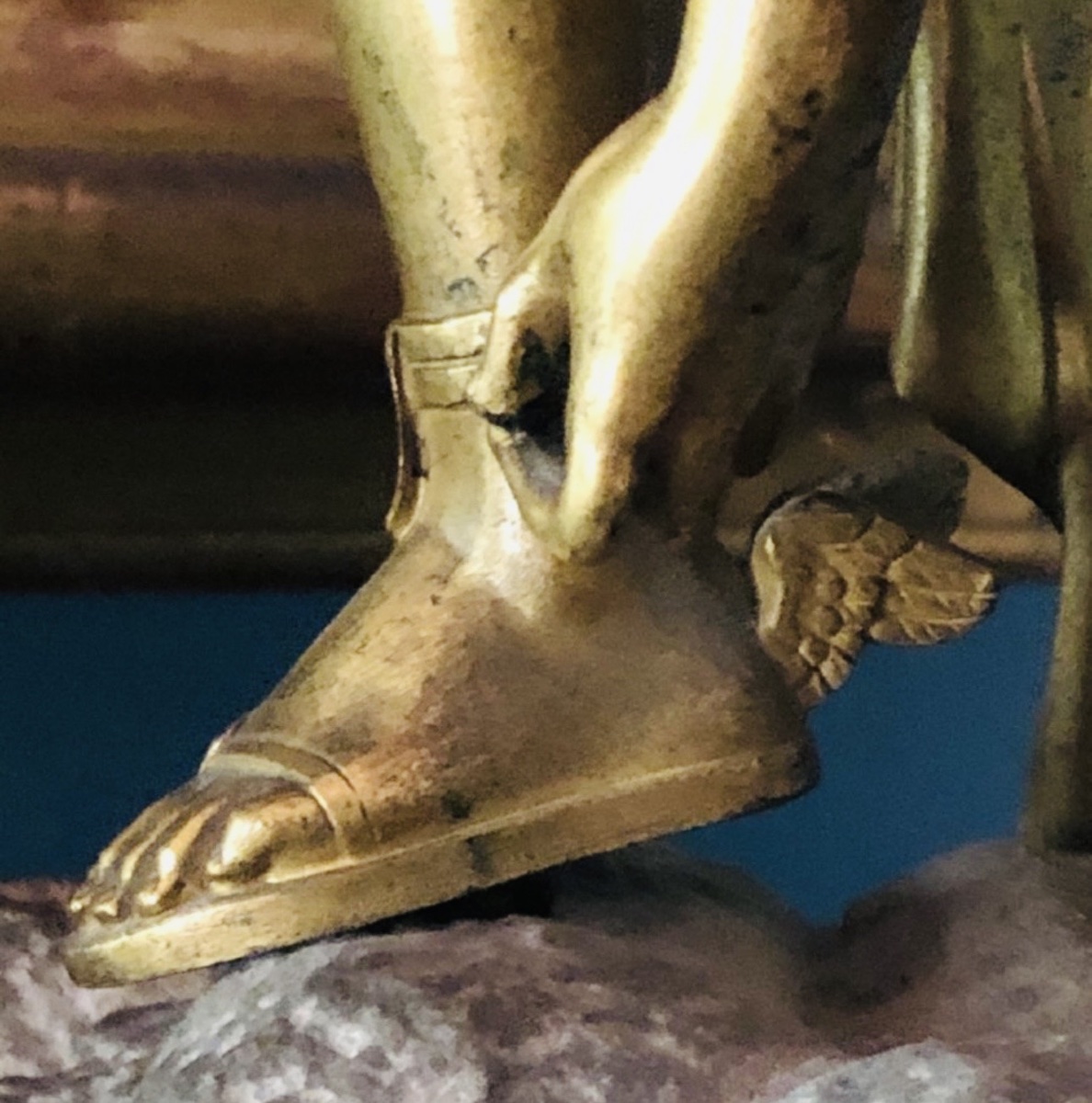 Hermes Or Mercury Reattaching His Sandal, Bronze From The Grand Tour, 19th Century-photo-4