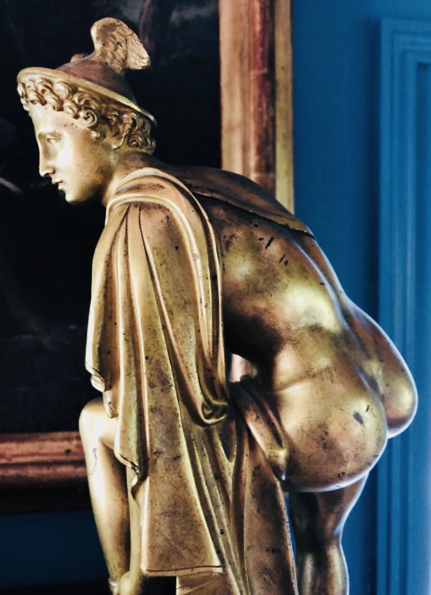 Hermes Or Mercury Reattaching His Sandal, Bronze From The Grand Tour, 19th Century-photo-7