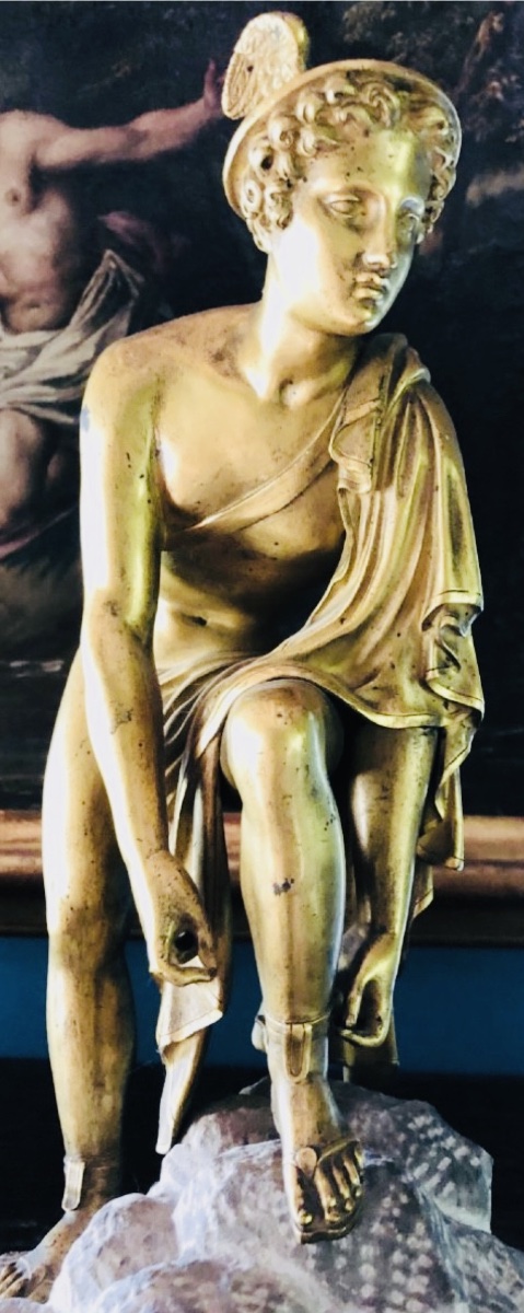 Hermes Or Mercury Reattaching His Sandal, Bronze From The Grand Tour, 19th Century-photo-8