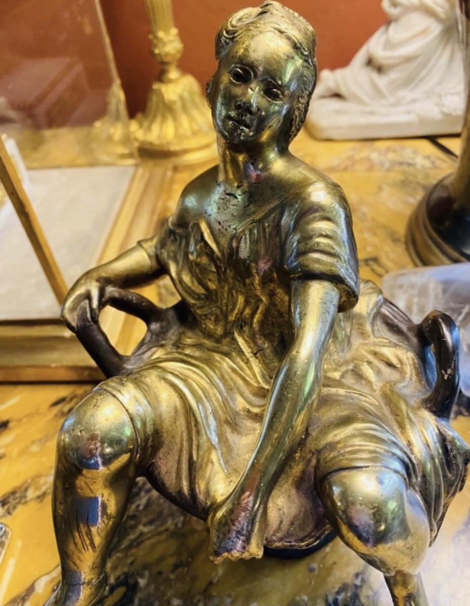 CURIOSA, BRONZE ÉROTIQUE D’UNE BLANCHISSEUSE MME SANS GÊNE, XIX EME SIÈCLE-photo-5