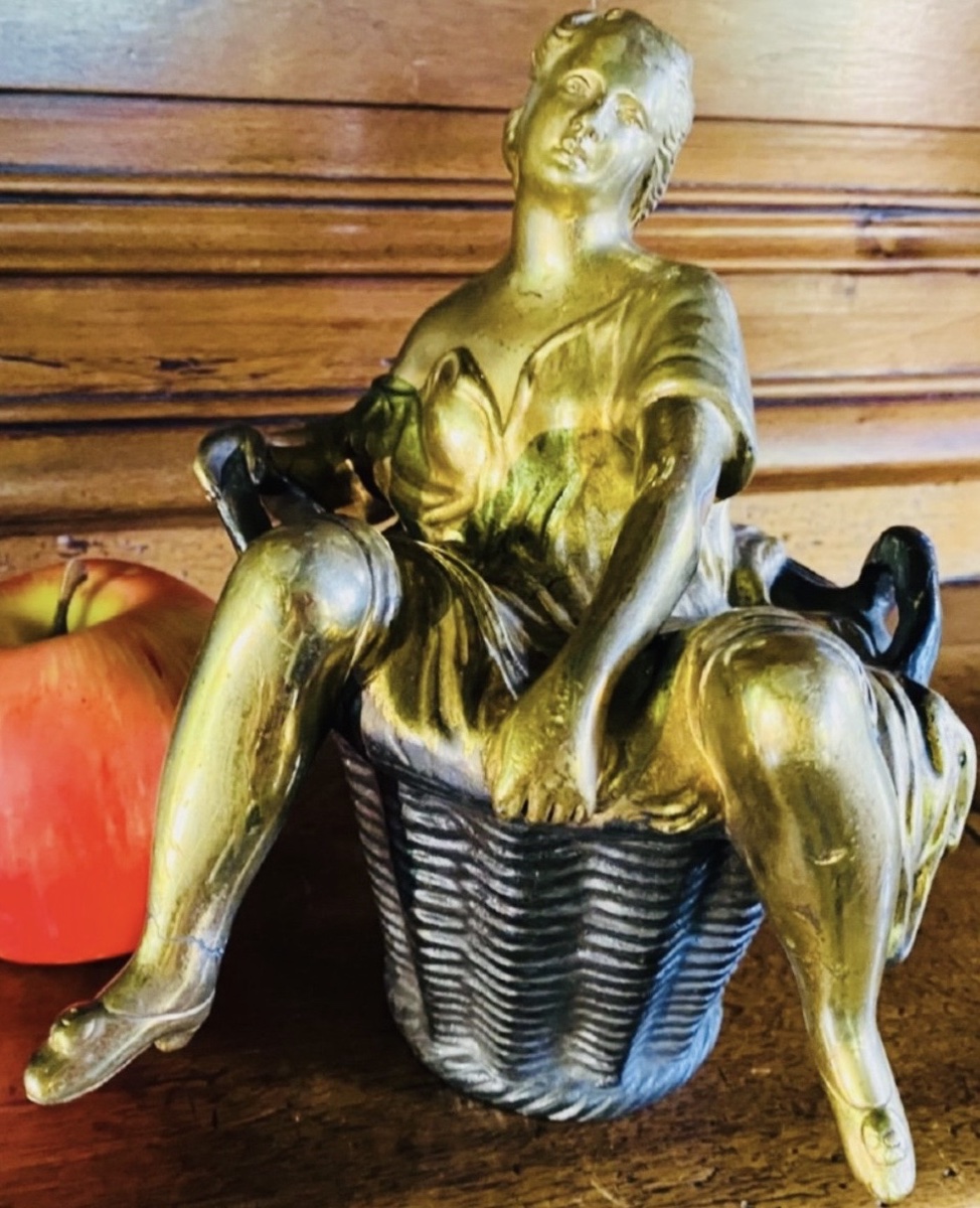 CURIOSA, BRONZE ÉROTIQUE D’UNE BLANCHISSEUSE MME SANS GÊNE, XIX EME SIÈCLE-photo-6