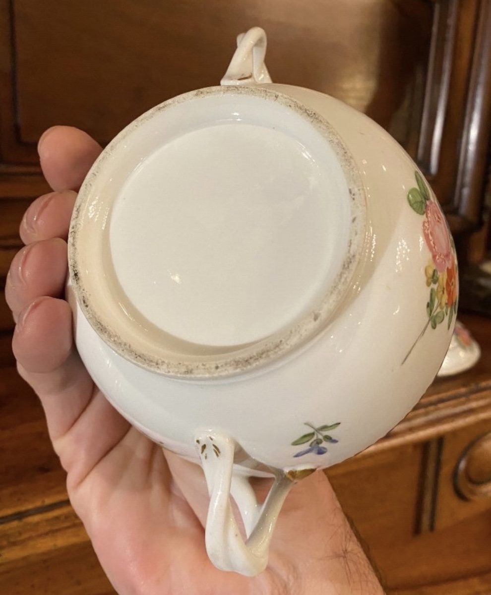 Soup Bowl Or Rare 18th-century Soup Bowl And Saucer Signed -photo-5
