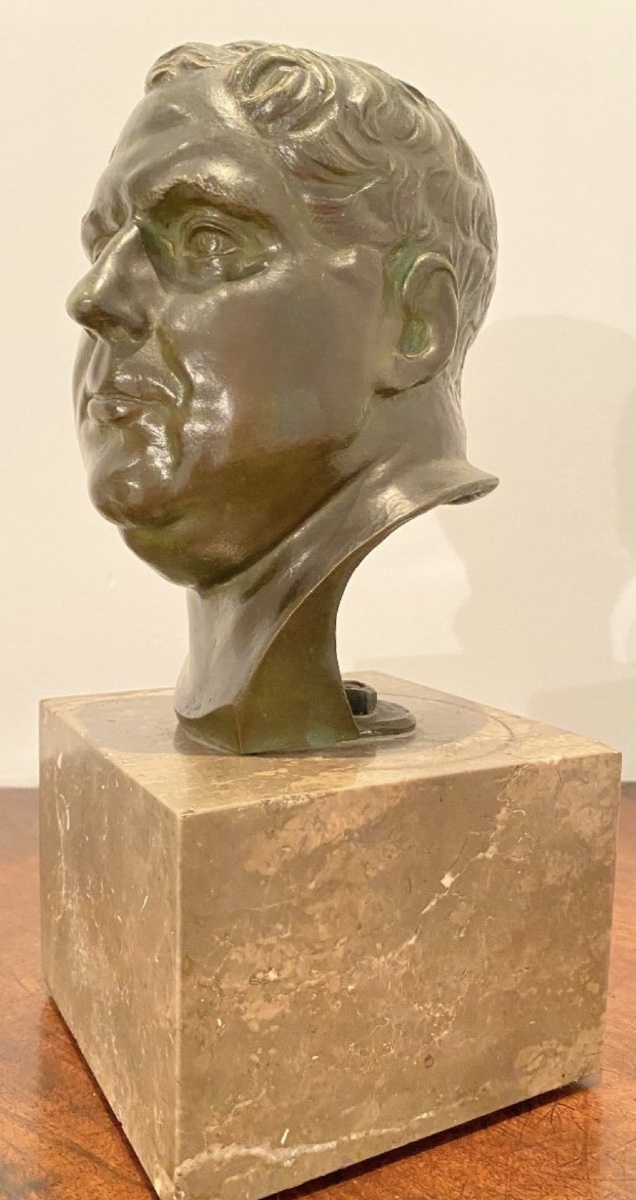 BRONZE À L’ANTIQUE D’UN EMPEREUR ROMAIN XIX EME SIÈCLE, l’empereur Vitellius-photo-4
