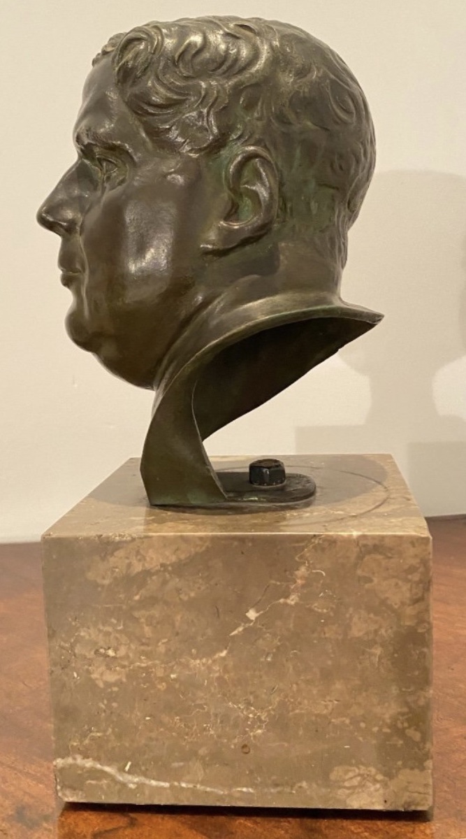 BRONZE À L’ANTIQUE D’UN EMPEREUR ROMAIN XIX EME SIÈCLE, l’empereur Vitellius-photo-1