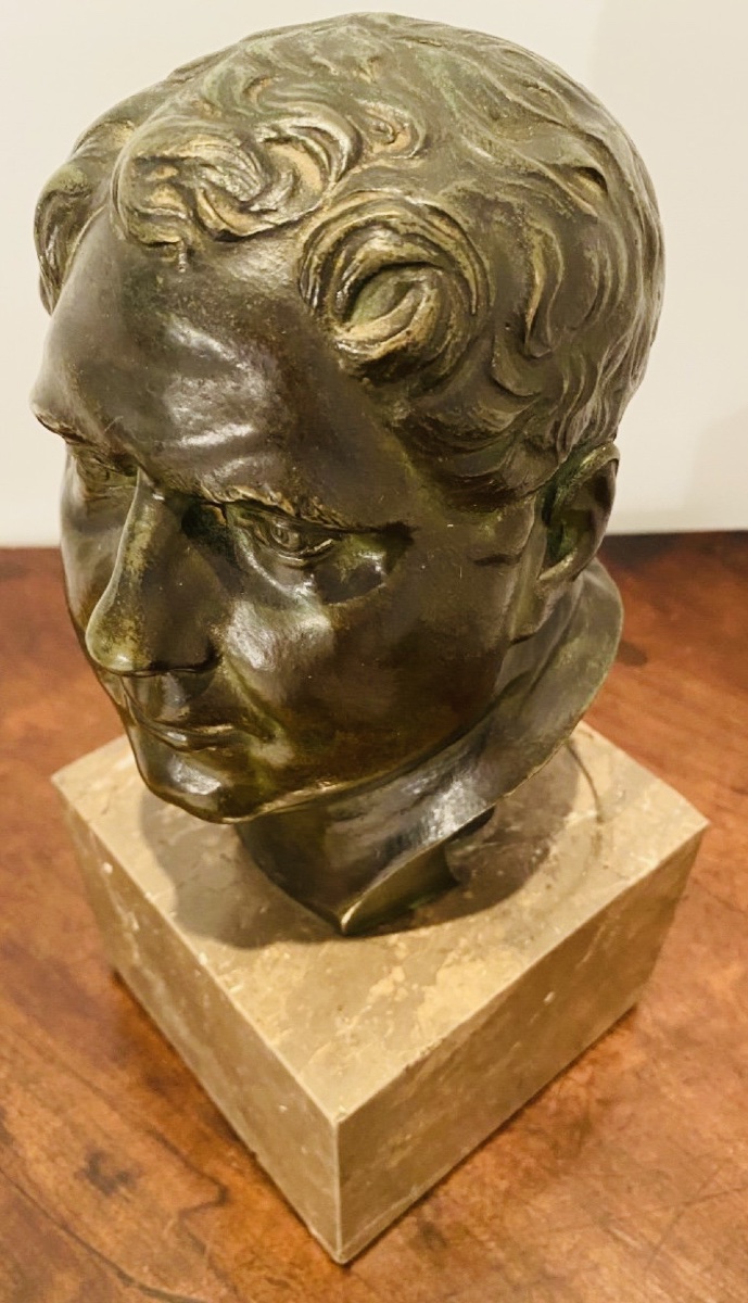 BRONZE À L’ANTIQUE D’UN EMPEREUR ROMAIN XIX EME SIÈCLE, l’empereur Vitellius-photo-4