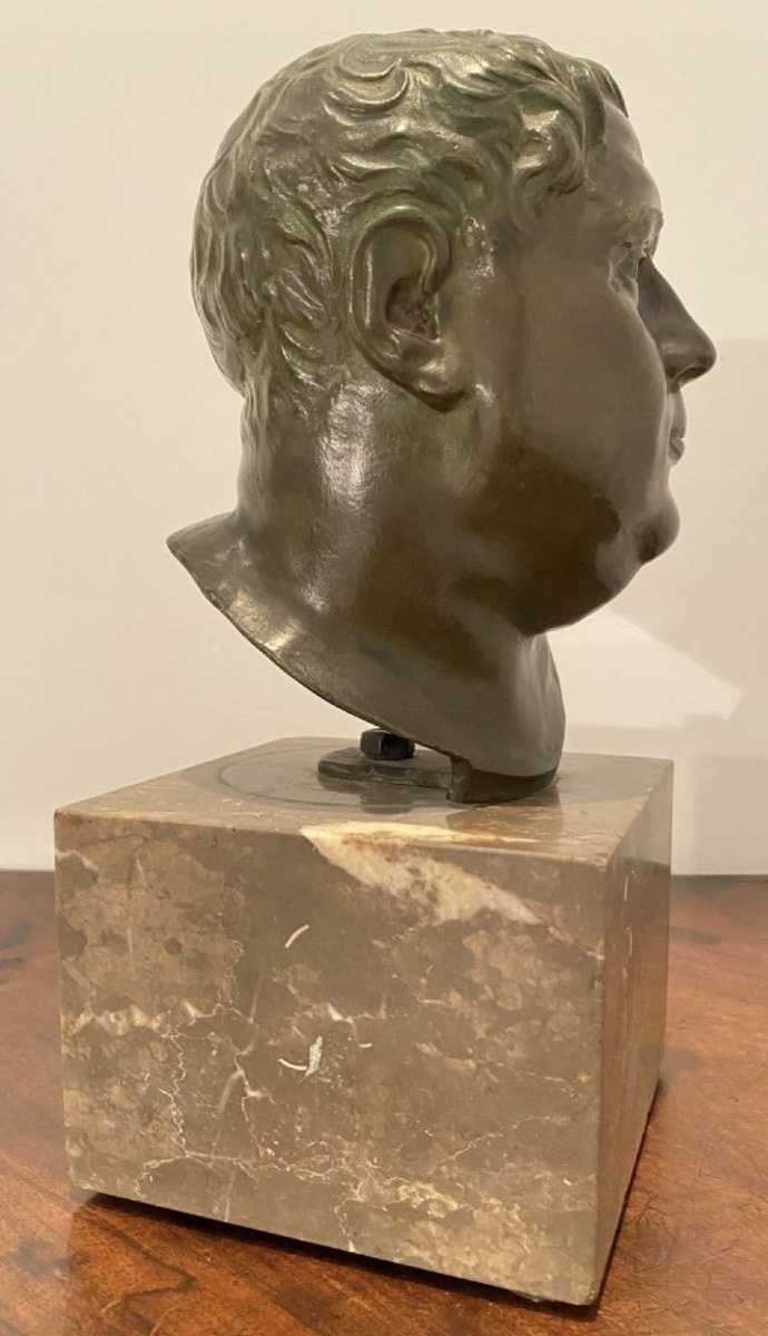 BRONZE À L’ANTIQUE D’UN EMPEREUR ROMAIN XIX EME SIÈCLE, l’empereur Vitellius-photo-6