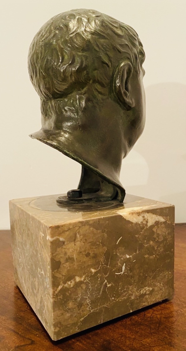BRONZE À L’ANTIQUE D’UN EMPEREUR ROMAIN XIX EME SIÈCLE, l’empereur Vitellius-photo-7