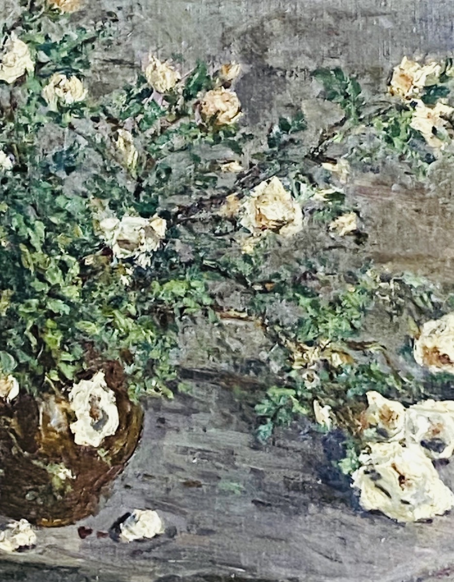 Russian School, Dated 1985, Vase With A Bouquet Of White Roses-photo-4