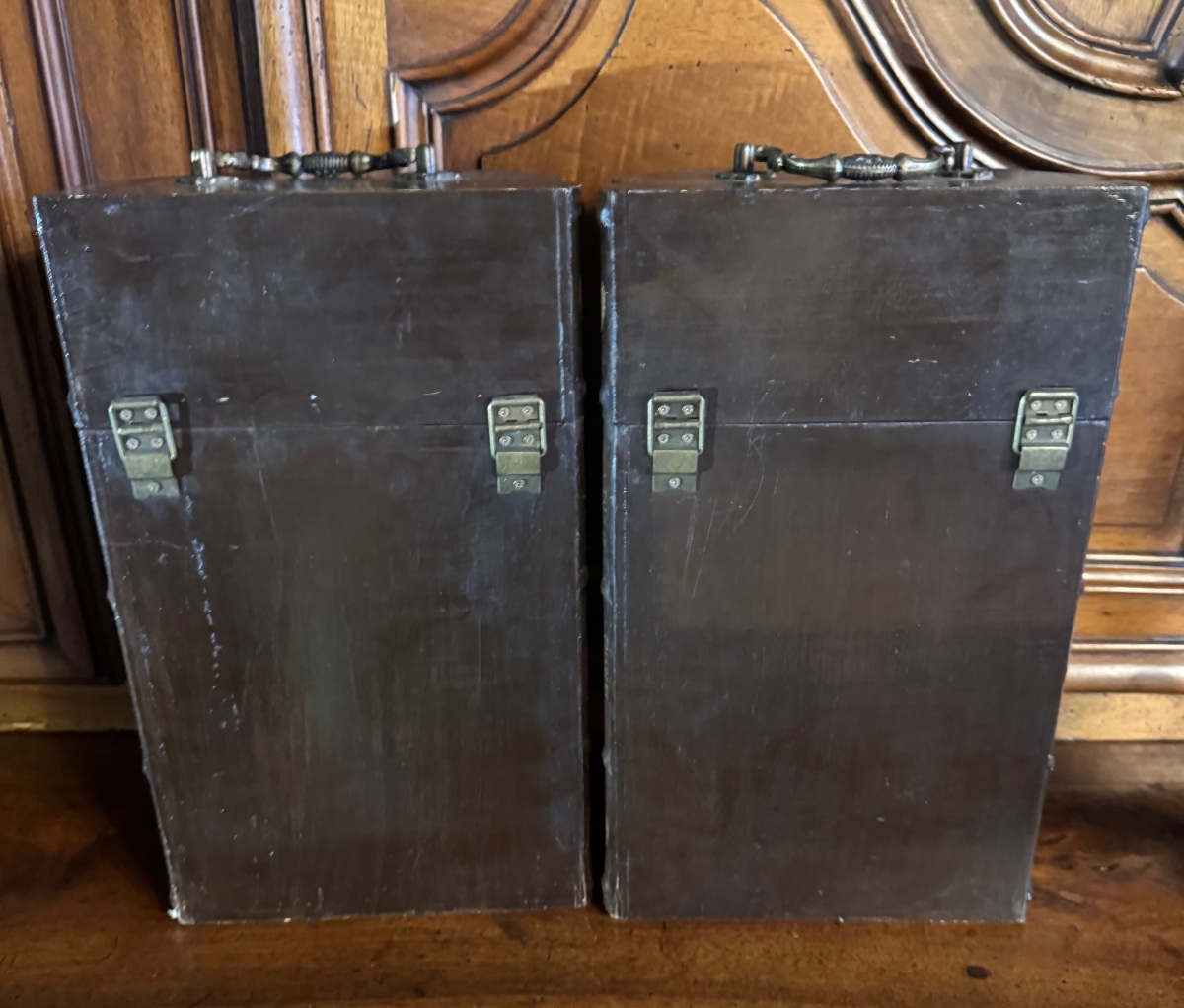 Pair Of Storage Boxes Shaped Like Fake Books - English Library Decor - Year-photo-2