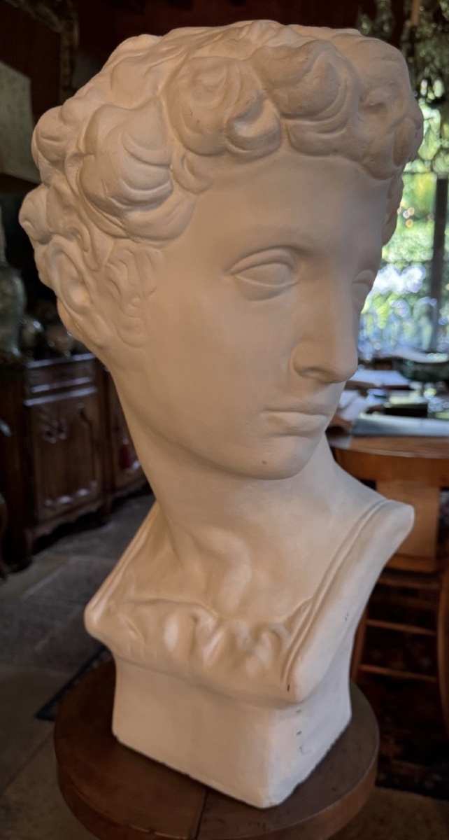 Giuliano De Médicis, After Michelangelo, Important Plaster Bust From The Mid-20th Century-photo-2