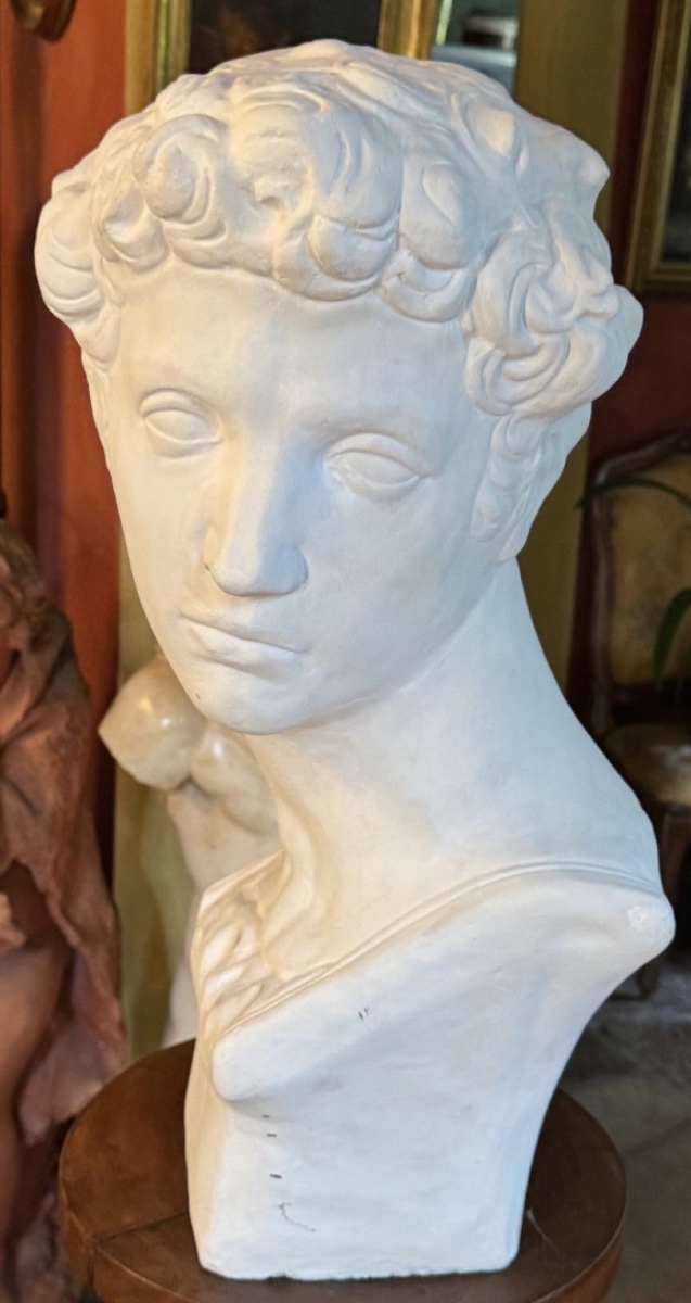 Giuliano De Médicis, After Michelangelo, Important Plaster Bust From The Mid-20th Century-photo-2