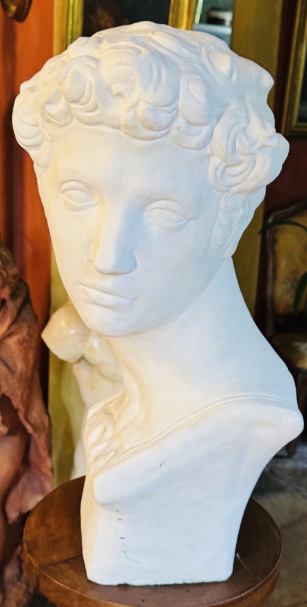 Giuliano De Médicis, After Michelangelo, Important Plaster Bust From The Mid-20th Century-photo-4