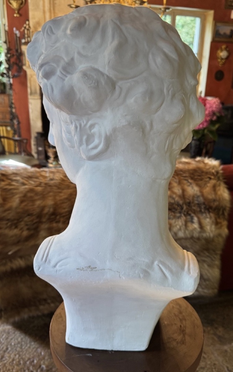 Giuliano De Médicis, After Michelangelo, Important Plaster Bust From The Mid-20th Century-photo-6
