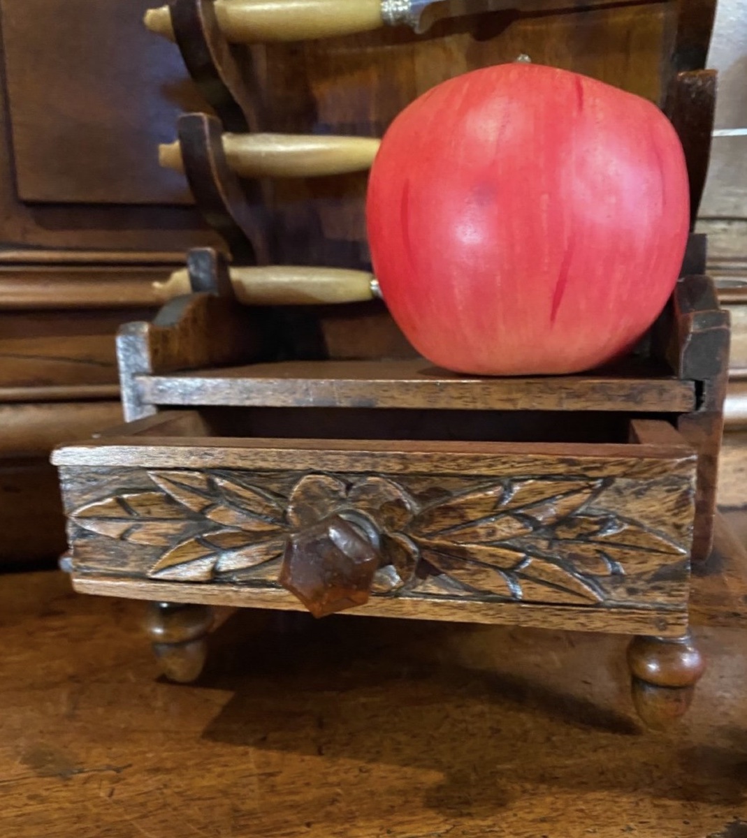 Provençal Knife Block Or Knife Holder Made Of Walnut-photo-3