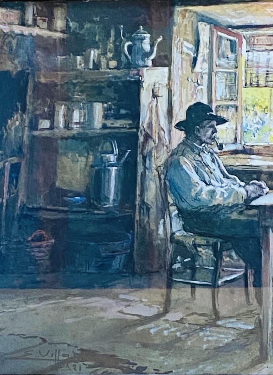 INTÉRIEUR PAYSAN PAR EUGÈNE VILLON (1879-1951)-photo-4