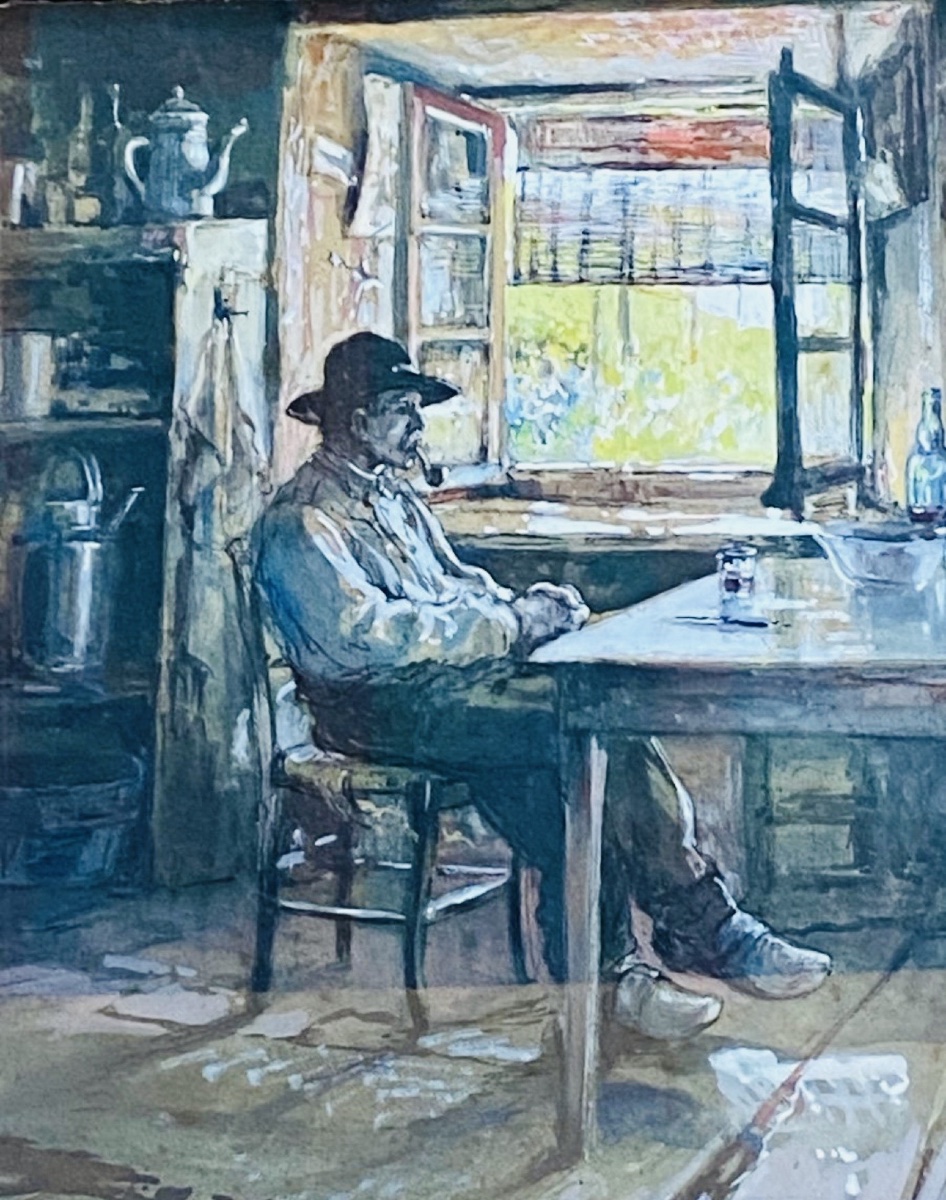 INTÉRIEUR PAYSAN PAR EUGÈNE VILLON (1879-1951)-photo-1