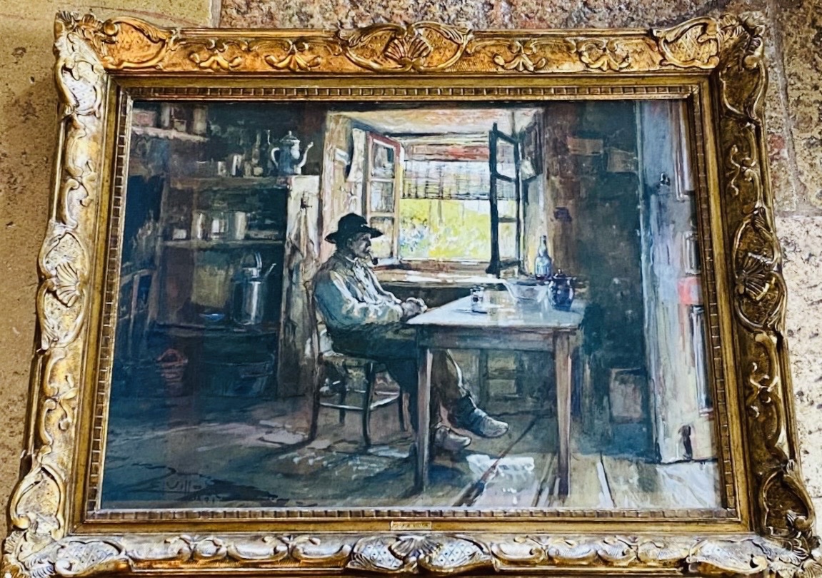 INTÉRIEUR PAYSAN PAR EUGÈNE VILLON (1879-1951)-photo-3