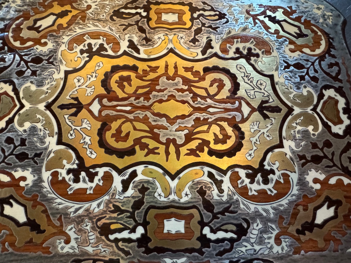 Important Boulle Marquetry Chest With A Tin Bottom, Napoleon III Period-photo-8