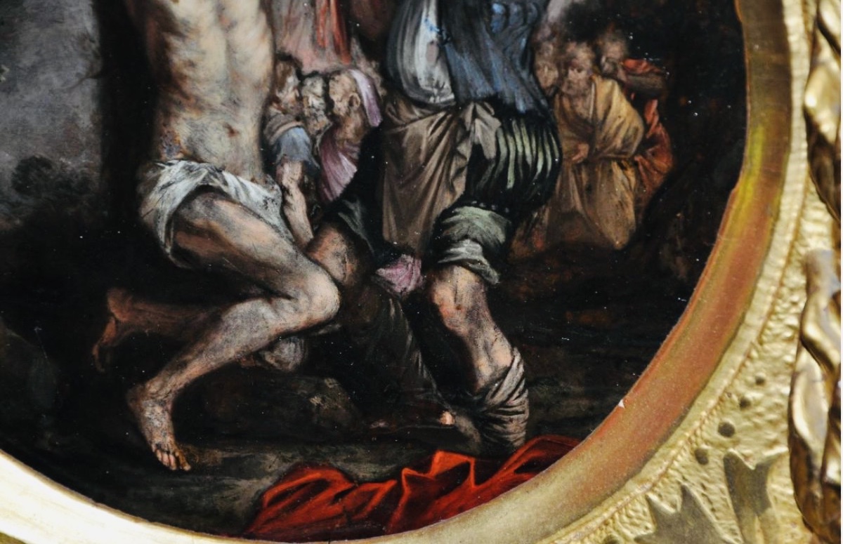 MARTYRE DE SAINT BARTHÉLEMY, HUILE SUR CUIVRE DU XVIIe SIECLE D'APRÈS JUSEPE DE RIBERA-photo-2