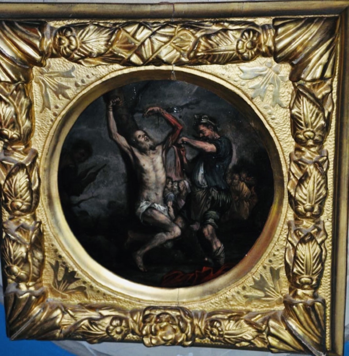 MARTYRE DE SAINT BARTHÉLEMY, HUILE SUR CUIVRE DU XVIIe SIECLE D'APRÈS JUSEPE DE RIBERA-photo-1