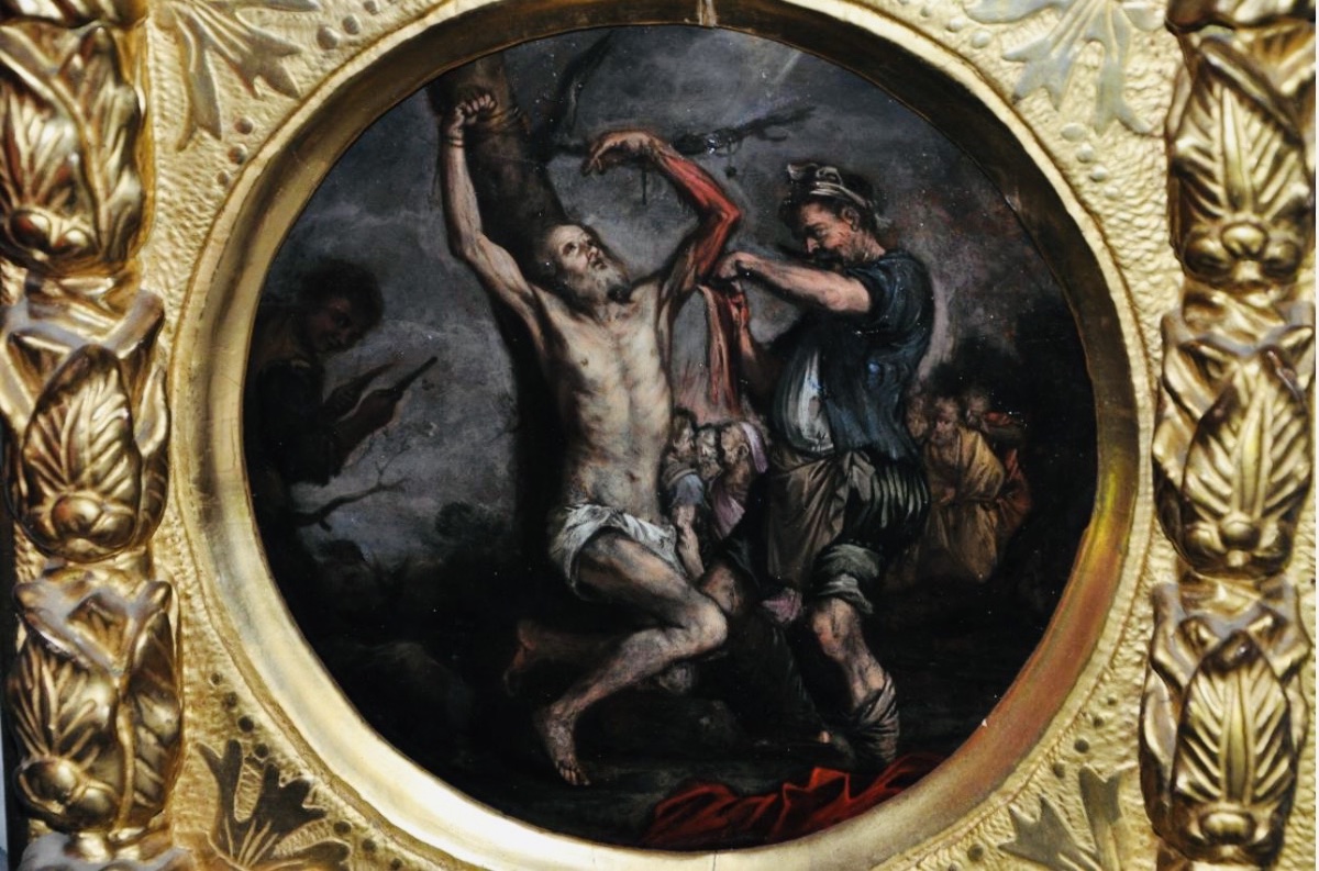 MARTYRE DE SAINT BARTHÉLEMY, HUILE SUR CUIVRE DU XVIIe SIECLE D'APRÈS JUSEPE DE RIBERA-photo-3