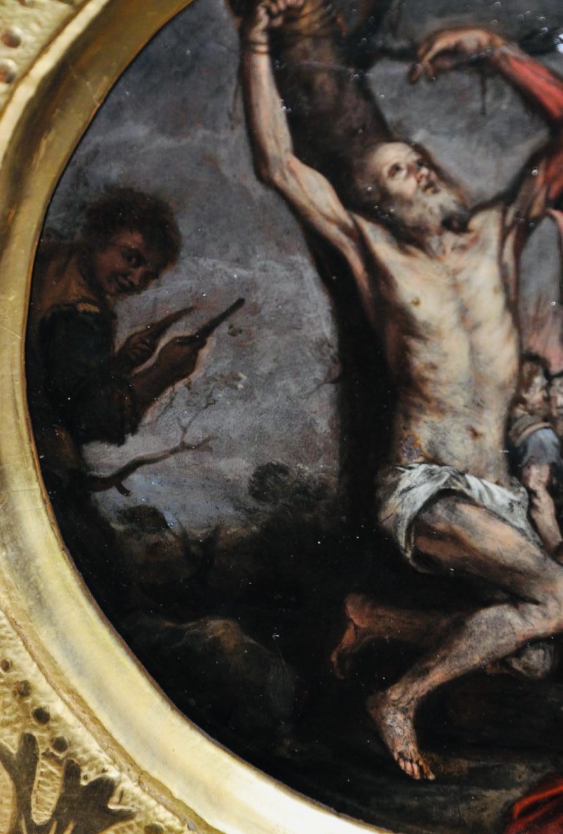 MARTYRE DE SAINT BARTHÉLEMY, HUILE SUR CUIVRE DU XVIIe SIECLE D'APRÈS JUSEPE DE RIBERA-photo-5