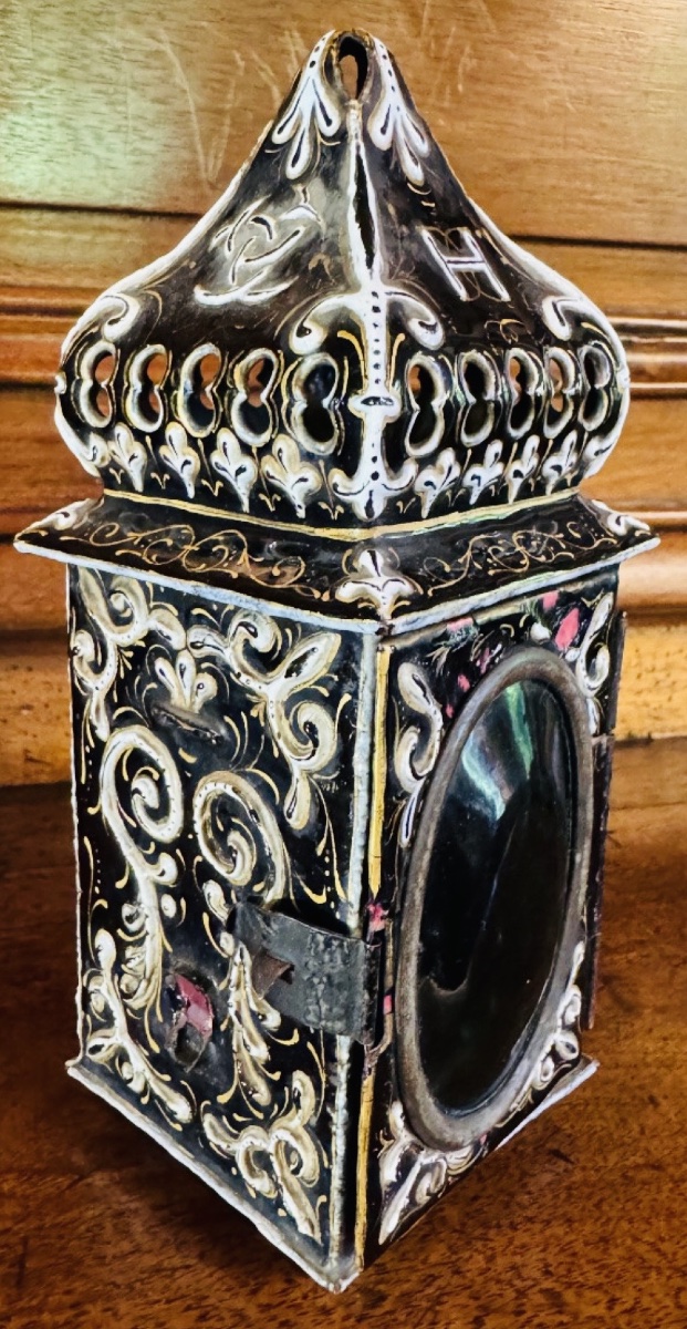Limoges Enamel Carriage Lantern Depicting Henri II And Diane De Poitiers, Early 10th Century-photo-5