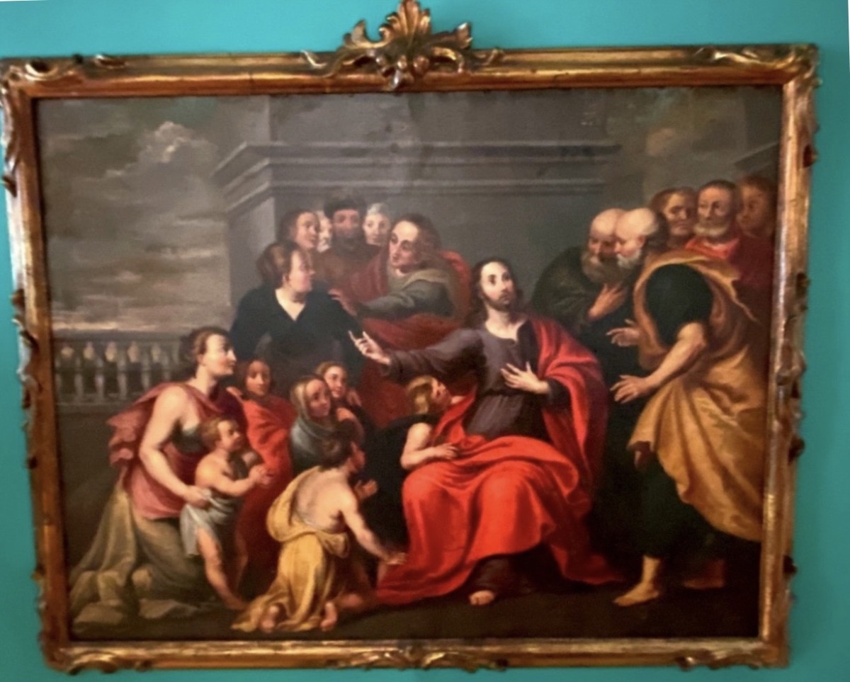 JÉSUS ET LES PETITS ENFANTS, GRANDE HUILE SUR CUIVRE, ÉCOLE ITALIENNE VERS 1700