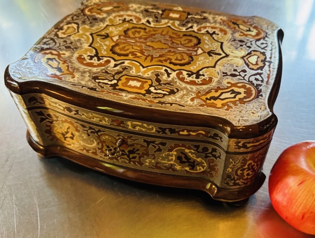 Important Boulle Marquetry Chest With A Tin Bottom, Napoleon III Period-photo-7