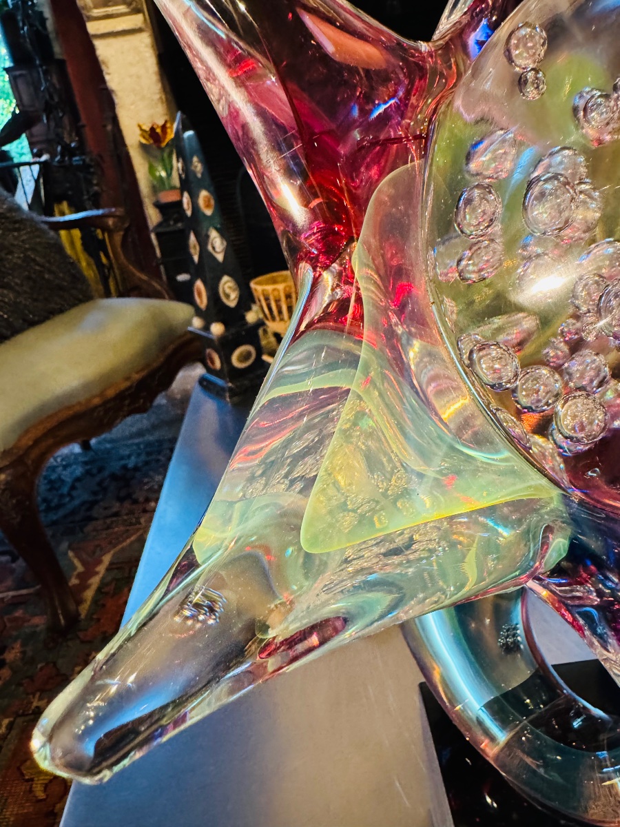 Roberto Camozzo — Large Murano Glass Flower, 20th Century-photo-7