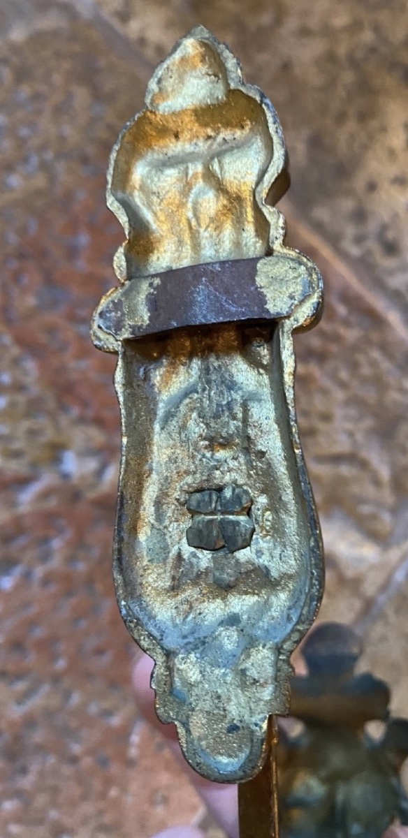 PAIRE D'EMBRASSES AUX TÊTES DE GROTESQUES EN BRONZE DORÉ - ÉPOQUE NAPOLÉON III-photo-7
