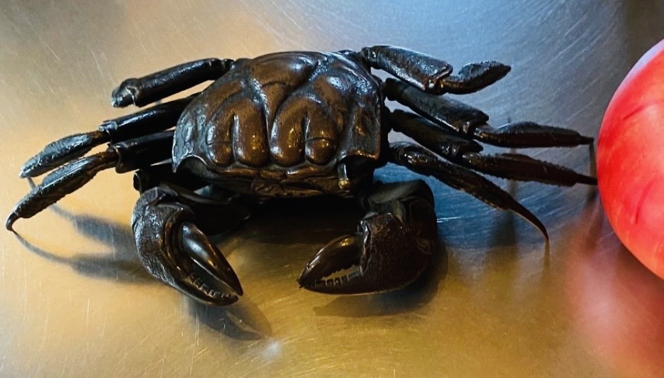 Articulated Bronze Jizai Okimono Crab - Japan, Meiji Period-photo-5