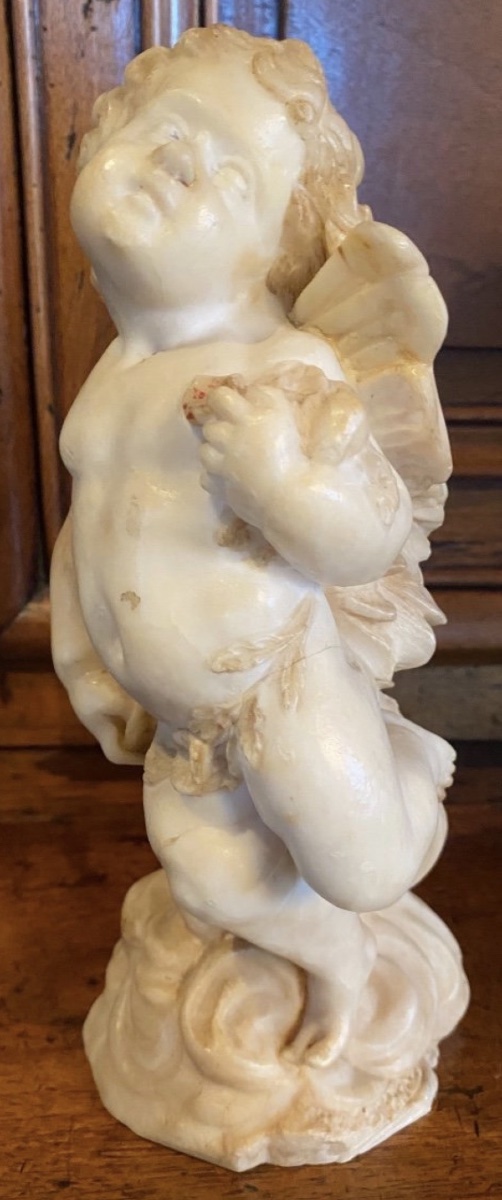 Zephyr, A Charming Albastre Statue — Italy, First Half Of The 18th Century