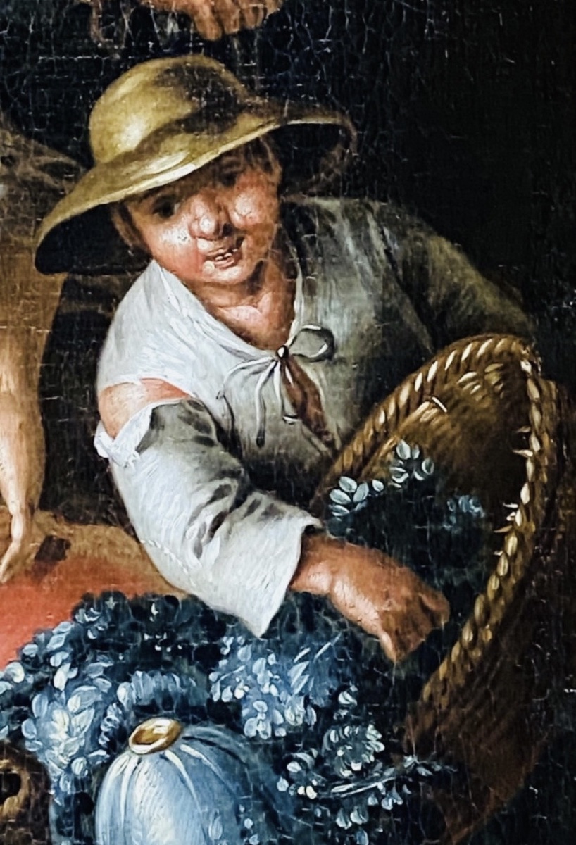 Market Scene In A Rural Interior – Central European School, Early 19th Century-photo-6