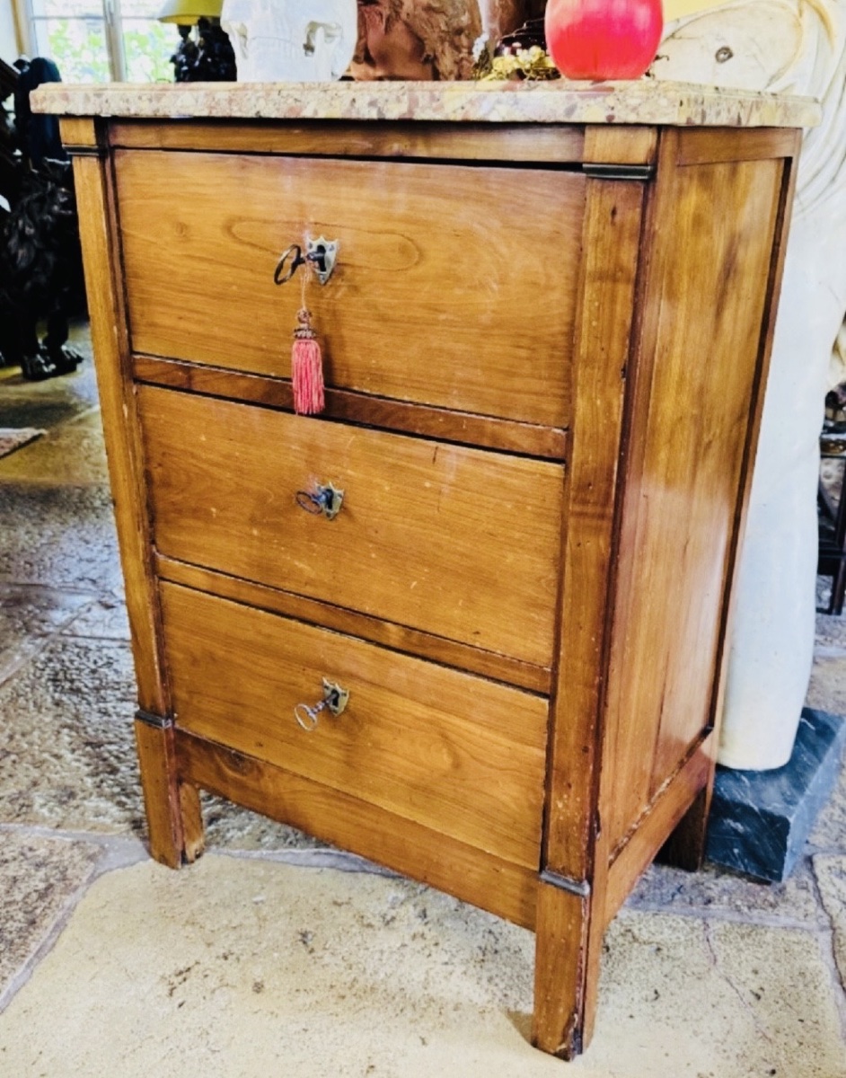 Small Mahogany Chest Of Drawers, Directoire–consulate Period, Early 19th Century-photo-7