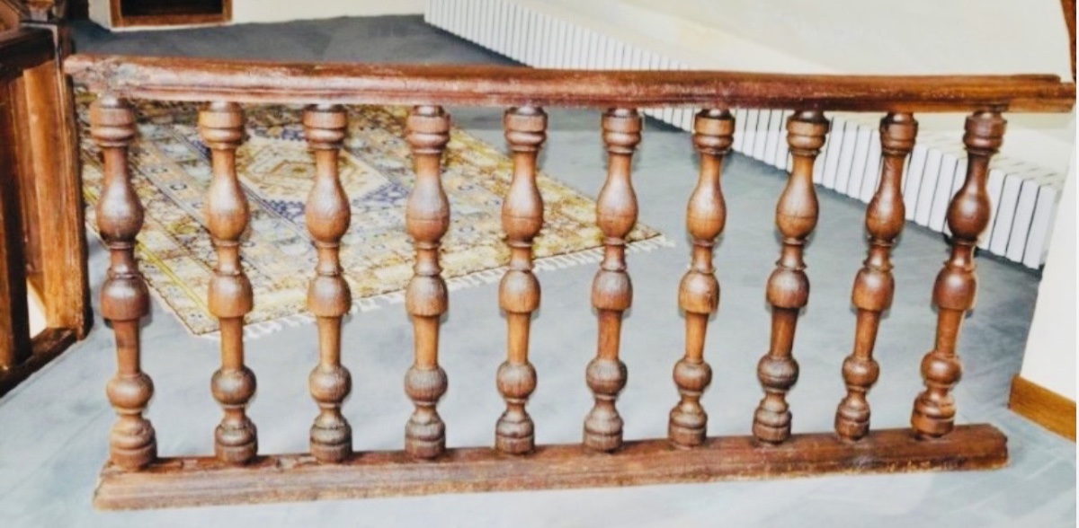 Large Oak Balustrade With Ten Balusters – Louis XIV Period, Circa 1700-photo-2