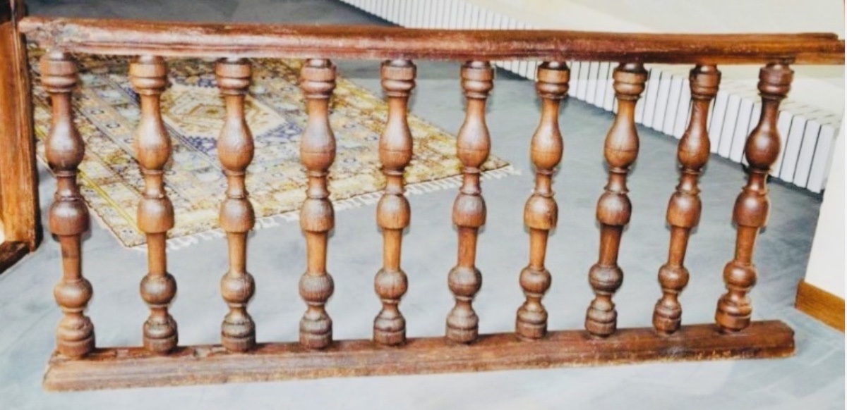 Large Oak Balustrade With Ten Balusters – Louis XIV Period, Circa 1700-photo-7