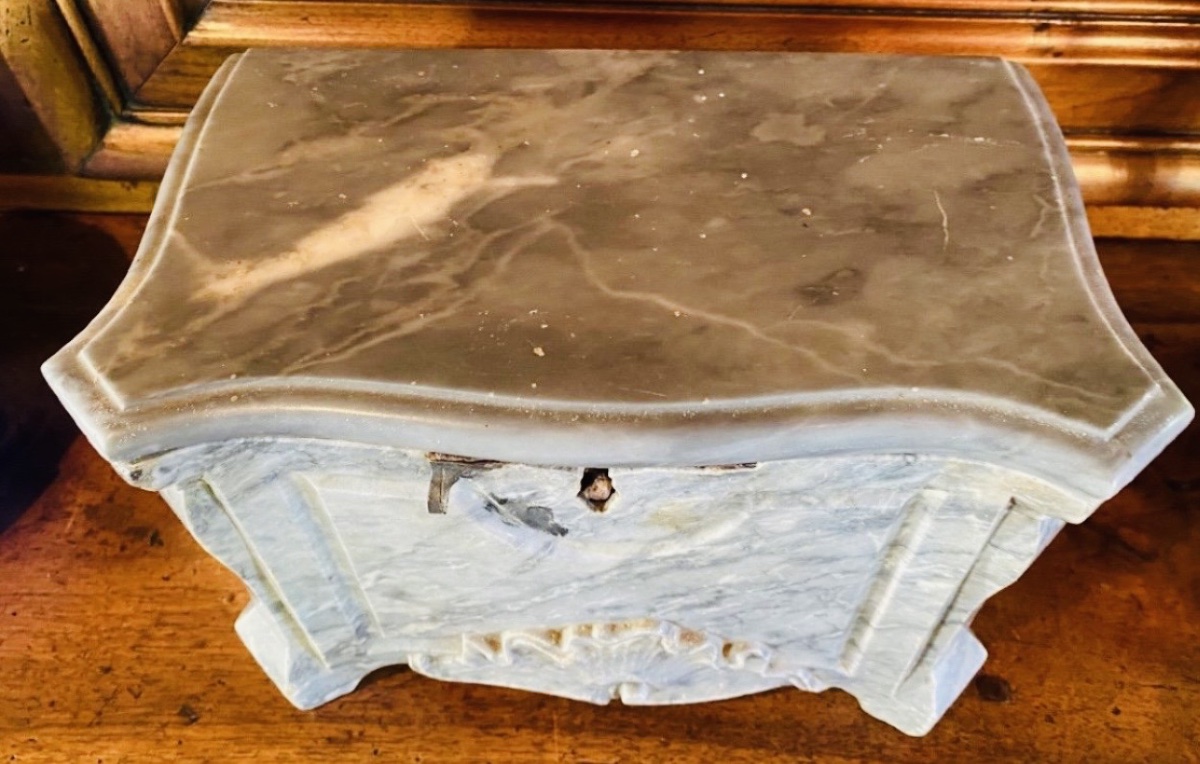 Blue Turquin Marble Offal Box - Regency Period, 18th Century-photo-2