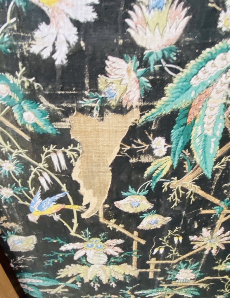 PARAVENT BAS À CINQ FEUILLES, PAPIER PEINT EXOTIQUE D'ÉPOQUE LOUIS XV - XVIIIe SIÈCLE-photo-4