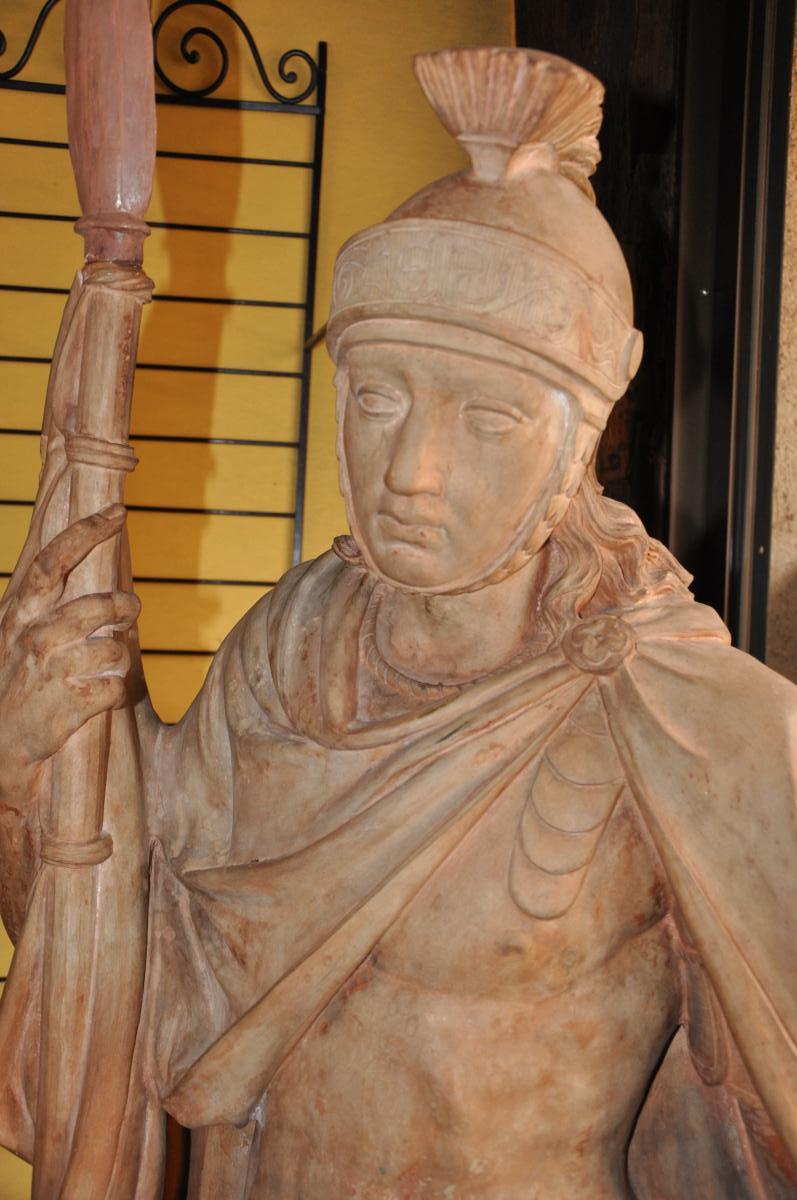 Statue En Terre Cuite De Saint Florian-photo-3